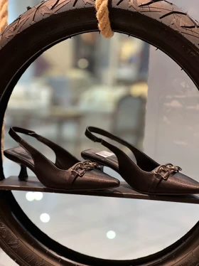 کفش مجلسی یراق بافتی ساتن