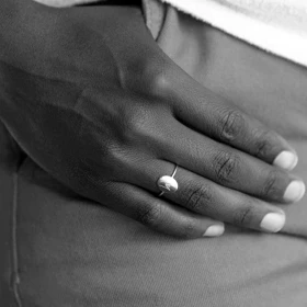 انگشتر نقره حکاکی "کالکشن حرکات دست" کد 0110