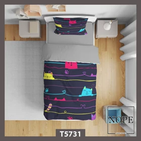 روتختی کودک طرح پترن گربه مدل T5731