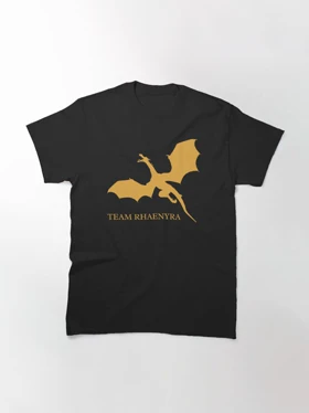 تیشرت house of the dragon طرح Team Rhaenyra Classic T-Shirt کد 195649