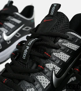 کفش کتانی مردانه و زنانه مشکی طوسی نایک NIKE P-6000