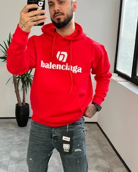 هودی سه نخ ضخیم BALENCIAGA رنگ قرمز