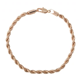 دستبند زنانه طرح طلا مدل طنابی ژوپینگ