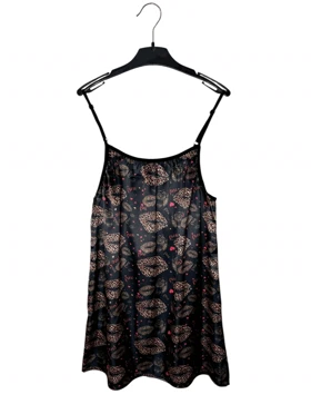 پیراهن ساتن طرح بوسه 234