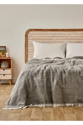 پتو دو نفره Bella Maison مدل Cozy اکریلیک - طوسی