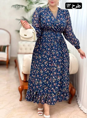 پیراهن حریر پایین چین 3276
