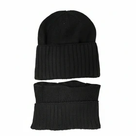 ست کلاه و گردنی مردانه وینترهارت Winterhart کد M2050016NA (مشکی)