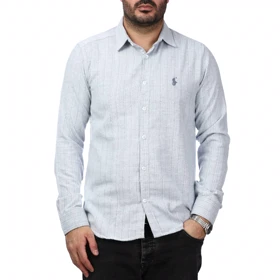 پیراهن آستین بلند راه راه مردانه مدل 6102073