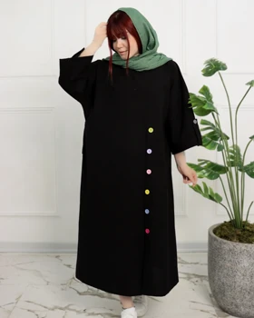 کفتان بلند دکمه رنگی زنانه 0871