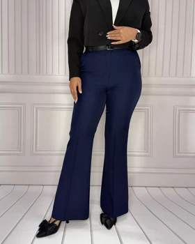 خرید شلوار بوتکات بزیاق سرمه ای زنانه Women's Navy Blue Baziag Bootcut Pants کد 70701