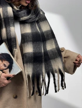 بیگ اسکارف چهارخونه مایلی کد 400