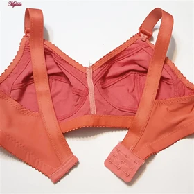 سوتین زنانه طرح برگی درشت مدل بدون فنر گلبهی کد 5053