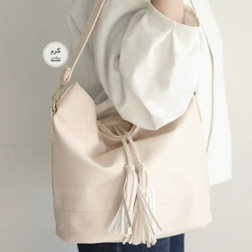 کیف زنانه بزرگ مدل نیلوت (کرم روشن)