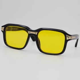 عینک آفتابی مردانه کارتیر Cartier CT0482S ضد اشعه UV400 ایتالیایی (زرد)