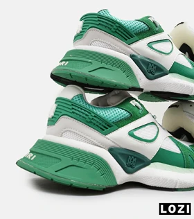 کفش کتانی سفید سبز AMIRI Bone Runner