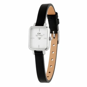 ساعت زنانه دنیل ولینگتون مینی مستطیلی سیلور بند چرم مدل DW-5806-L
