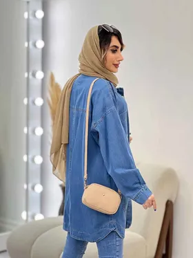 مانتو جین چهار جیب زاپ‌دار