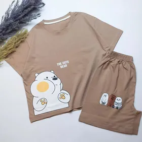 ست کراپ شورتک کله فندوقی کد 537