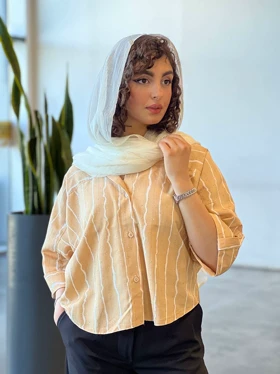 شومیز پری نگینی (کرم)