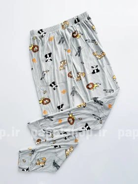 شلوار مخمل استیکردار طرح حیوان