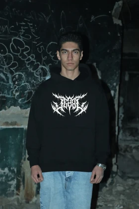 هودی مشکی اسپرت طرح نوشته metal 2 – فواصل