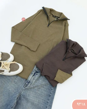 بلوزفینگری نیم زیپ 9318