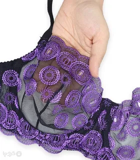 ست شورت و سوتین توری فنردار Jina ژینا گلدوزی طرح 1 کد 1007