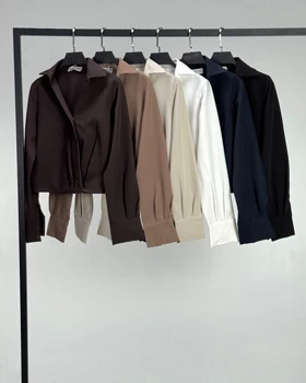 شومیز پیلی دار بغل زیپ   کد 500478