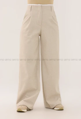 شلوار فوتر لامر کمر سفیدکد1004528