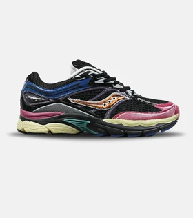 کفش کتانی مردانه و زنانه مشکی آبی قرمز Saucony pro grid omni 8 مدل 8895