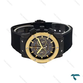 ساعت مردانه هابلوت کرنوگراف مشکی طلایی اسکلتون Hublot-5906-L