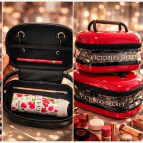 کیف لوازم آرایشی ویکتوریا سکرت مجموعه دو عددی کد 2145