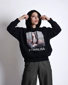 هودی زنانه دندی طرح مونالیزا هودی Monaliza
