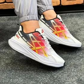 کتانی مردانه مدل اسیکس ASICS رنگ سفید قرمز