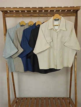 شومیز باکسی (کرمی)