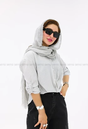 شومیز راه راه جلو پیچ