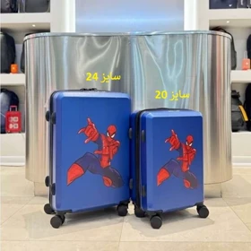 چمدان کودک مرد عنکبوتی سایز 24 رنگ مشکی