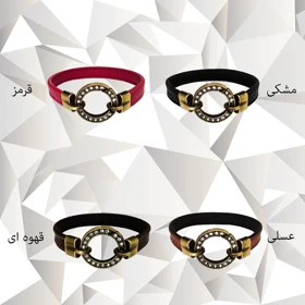 دستبند چرم وارک مدل کاملیا کد rb179