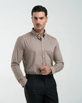 ام کی کالکشن پیراهن آستین بلند mk-1992-dark-cream