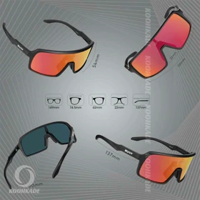 عینک KAPVOE SCVCN S60 08 فریم قرمز لنز بنفش