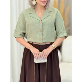 شومیز پانچ شاین آستین پاکتی