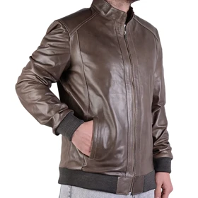 بامبر جکت چرم مردانه