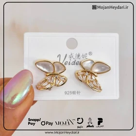 گوشواره صدفی مشابه طلا کد sg107