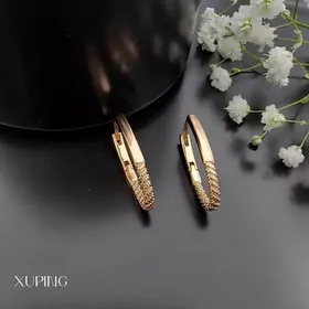 گوشواره زنانه بیضی طرح دار ژوپینگ
