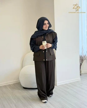 وست و شلوار زنانه گاباردین نیسا