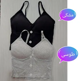 کراپ زنانه کاپ‌دار سه دکمه