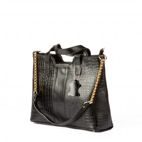 کیف چرم طبیعی زنجیر دار