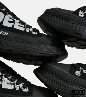 کفش کتانی نیم ساق مشکی Alexander McQueen