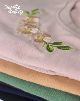 تیشرت گلدوزی زنبق