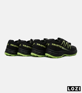 کفش کتانی کوهنوردی مردانه و زنانه مشکی سبز Salomon Speedcross 5 Trail